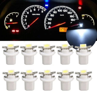10PCS B8.5D T5 Bright LED Lamp Car Panel Gauge Speedo Dash Bulb Instrument Light - Image 1 of 4