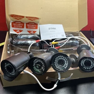 (Lot of 4) ZOSI 4AK-2112T-B-US D/N Digital Security Cameras Used - Picture 1 of 8