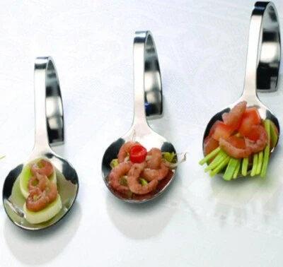 Neu 6x BergHOFF Hotel Line Zakouski Servier Löffel Häppchen NP30€ - Bild 1 von 4