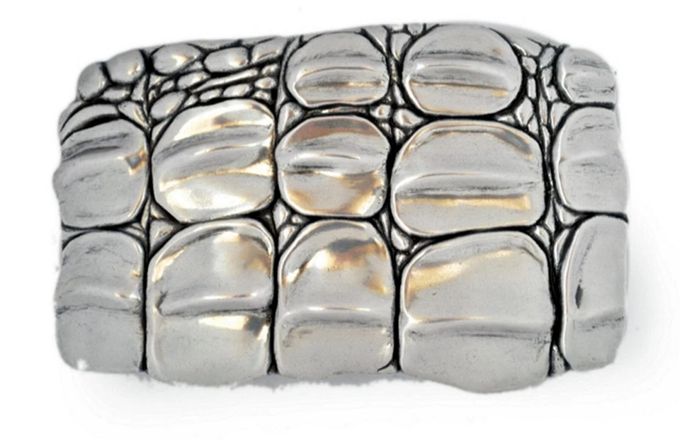 Ceinture Boucle de Fermeture Boucle Ceinture Métal Argent Boucles Krokorücken - Photo 1/1