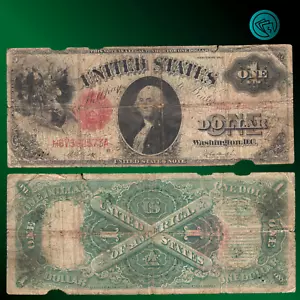 1917 $1 One Dollar Legal Tender, SAWHORSE REVERSE, FINE CONDITION, 92573 - Picture 1 of 1