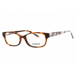 Bebe Women's Eyeglasses Tortoise Plastic Full Rim Rectangular Frame BB5183 200 - Picture 1 of 2