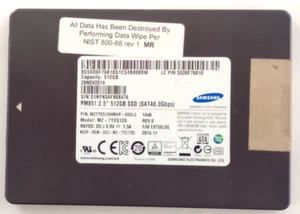 MZ-7TE5120 Samsung PM851 SATA 6Gbps 2.5" MZ7TE512HMHP-000L2 Solid State Drive - Picture 1 of 4