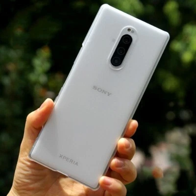 For Sony Xperia 1 XZ4 White Semi-Clear Matte hard case back shell cover Foto 1 de 4