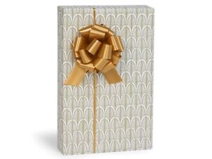 NOUVEAU GOLD Print Design 24" Gift WRAPPING Paper Choose Length Amount