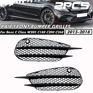 Bumper Fog Light Air Vent Grille Cover Trim For Mercedes Benz W205 C43 15-18 UK - Picture 1 of 9