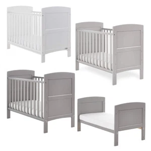 Obaby Grace MINI Cot Bed - Baby Cot to Toddler Bed Compact 124x67cm - Picture 1 of 10