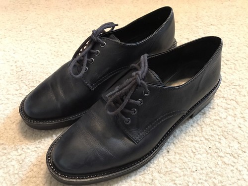 Mocassini di qualità da donna Coach neri stringati taglia 7 5B!