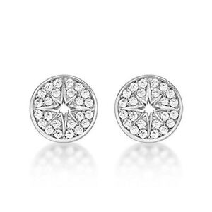 925 Sterling Silver Star Earrings Shining Jewellery Zirconia