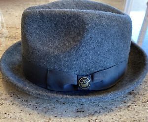 Goorin Bros Gray Solid Fedora Hat w-WPL 5923 Medium