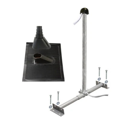 PREMIUMX Soporte para vigas de techo kit de montaje SAT mástil de techo soporte para vigas soporte de techo ladrillo de aluminio