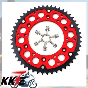 KKE 50T Red Hybrid Rear Sprocket For Honda CR250R 2004-2024 CRF450R 2002-2024 - Picture 1 of 8