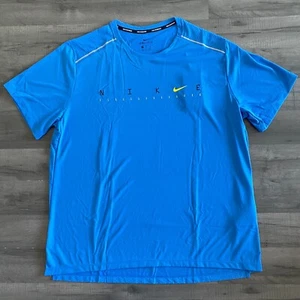 Nike Miler Dri-fit Breathe Men's Run Gym Top - X-Large (XL) - Blue (DD1585-402) - Picture 1 of 4