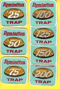 Lot of 7 Peters Trap 25, 50, 75, 100, 125, 150, 200 Straight Shooting patches - Picture 1 of 3