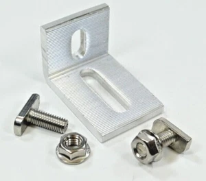 Alu Winkel PV Verbindungswinkel Aluschiene Kreuzverband Solar Verbinder 38x58mm - Bild 1 von 15