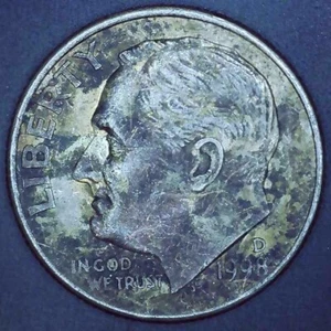 1998 D Dime error. - Picture 1 of 7