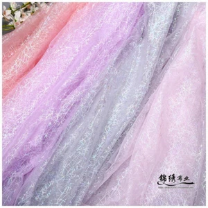 1M Geometric Lines Mesh Fabric Shiny Messy Tulle Dress Sewing Crafts Props Decor - Picture 1 of 13
