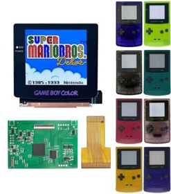 Game Boy Color Laminated IPS Kit Q5 with Desaturation + Battery Mod Gameboy GBC