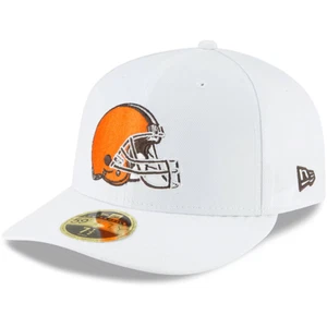 Cleveland Browns Hut weiß Omaha flach New Era 59Fifty tailliert Größe 7 5/8 - Bild 1 von 4