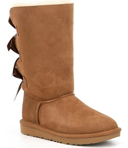 NEW WITHOUT BOX! UGG KIDS BAILEY BOW II TALL CHESTNUT BOOTS US 3 S/N1090529K - Picture 1 of 7