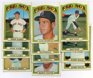 1972 TOPPS BASEBALL 12 CARD BOSTON RED SOX LOT W LUIS APARICIO "HOF" +++ - Picture 1 of 1