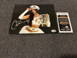 Foto firmada por Chelsea Green 8x10 certificado de autenticidad Jsa WWE autógrafo campeón de Estados Unidos - Imagen 1 de 1