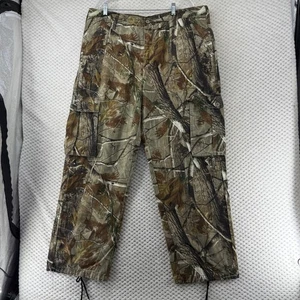 Realtree Mens XL Camo Hunting Cargo Pants Drawstring Bottoms 40 42 - Picture 1 of 9