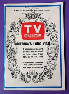 TV Guide 25.-31. Januar 1964 Americas Long Vigil Kennedy 22.-25. November 1963 ohne Etikett - Bild 1 von 5