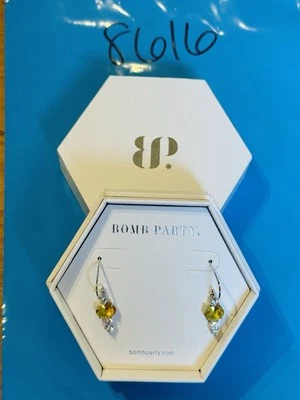 NIB Bomb Party Dangle RBP2320 Beautiful Dreamer LC Bicolor Peridot Rhodium P - Image 1 of 4