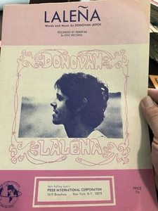 A 1968 Easy Rock Sheet Music LALEŃA by Donovan - Picture 1 of 2
