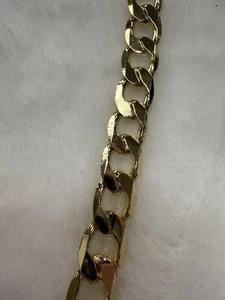 Neue vergoldete 10 mm Kubanische Panzerkette 28 Zoll 70 Gramm - Bild 1 von 5