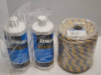 全新 Ideal 31-844 Pro-Pull Rope,1/4 英寸 x 250 英尺 2 瓶拉橡胶..EBIN — 第 1/4 张图片