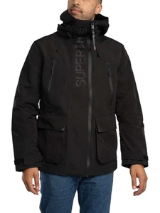 Superdry Men's Ultimate EMB Windbreaker Jacket, Black - Picture 1 of 8
