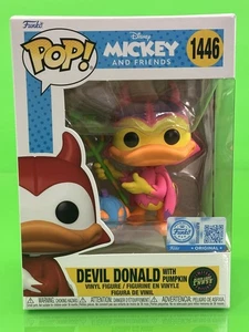 Funko Pop! Disney Mickey And Friends #1446 Devil Donald With Pumpkin Chase New!! - Picture 1 of 5