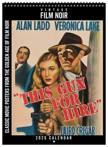 Asgard Press 2026 Vintage Film Noir Deluxe Calendario, 11"x15" - Imagen 1 de 6