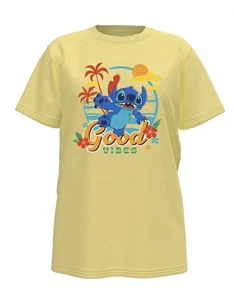 Camiseta Gráfica Disney Stitch Good Vibes con Mangas Cortas, Para Mujer - Imagen 1 de 6