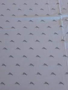 Tommy Bahama Full Flat Sheet White Gray Marlin Swordfish Coastal Ocean Cotton - Picture 1 of 9