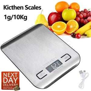 Küchenwaage 10KG/1g Digital Edelstahl LCD Electronic Grammwaage Haushaltswaage - Bild 1 von 16