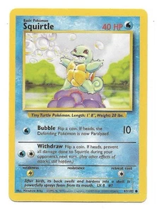 Squirtle 063/102 Base Set Regular Vintage Pokemon TCG WoTC - Picture 1 of 2