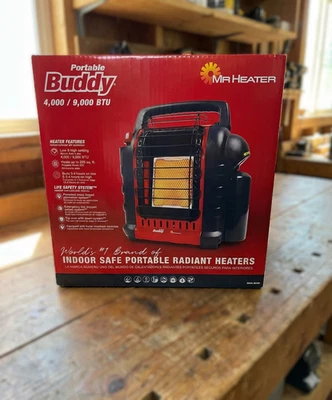 Mr Heater F232000 9000 BTU 225 pés quadrados aquecedor portátil de propano Buddy novo - Imagem 1 de 4