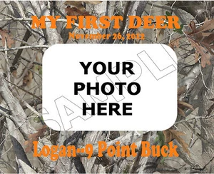 MY FIRST DEER PHOTO FRAME PERSONALIZED PRINT GIFT - Picture 1 of 2
