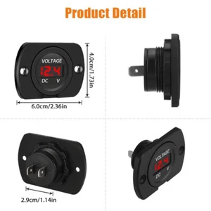 Panneau d'affichage numérique à LED de voltmètre 12V -- 24 V -* - Photo 1/11