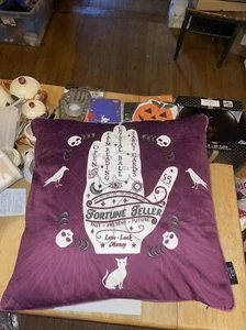 Cynthia Rowley Palm Reading Fortune Teller Light up Halloween pillow  17" x 17" - Picture 1 of 4