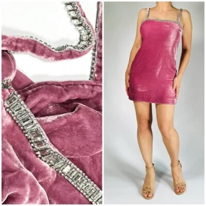 Abito donna nuovo con etichette REFORMATION PIA VELLUTO PRUGNA ZUCCHERO TAGLIA 0 VESTITO ROSA POLVERE - Foto 1 di 8