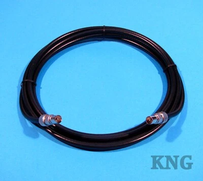 Custom High Quality TV Aerial Cable Coaxial Coax Lead 2m/3m/4/5/6/7/8/9/10/11/12 - Image 1 of 2
