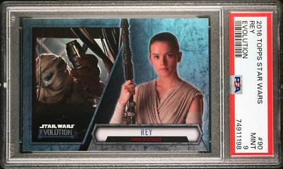 2016 Topps Star Wars Evolution Rey #90, PSA 9 POP 3 (3 at 10) - Image 1 of 4