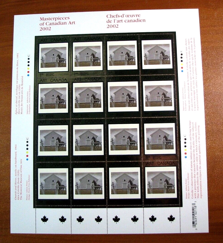 Canada Inscription Sheet Scott# 1945 Church and Horse 2002 MNH L585 - Image 1 of 1