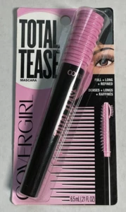 1X Covergirl Total Tease Mascara 800 Very Black Full + Long + Refined .21 FL OZ - Picture 1 of 2