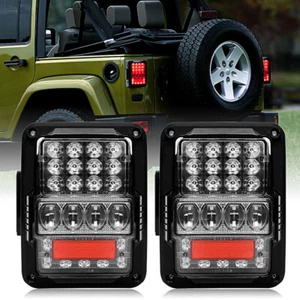 Pair Bright DOT LED Tail Lights Brake Signal Lamp For Jeep Wrangler JK 2007-2018 - Bild 1 von 13