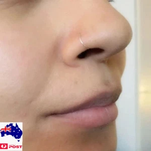 925 Thin Sterling Silver Nose Ring Hoop Small 6mm to 12mm - Picture 1 of 5